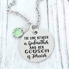 Love Between A Godmother And Godson Personalized Engraved Necklace Personalized Engraved Necklace Engraved Necklace Godmother