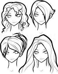 To draw anime girl's hair, first gain a basic understanding of where the head is beneath the hair, then draw a detailed sketch as an underdrawing, then draw final line art on top of the sketch, and finally. How To Draw Hair For Girls Step By Step Drawing Guide By Dawn Dragoart Com