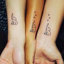 Trunks Held High Sibling Tattoos Elephant Tattoos Sister Tattoos