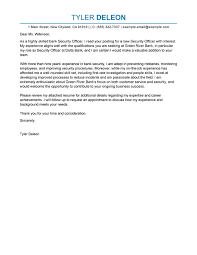 Security Officer Cover Letter Example Cover Letters Livecareer Com
