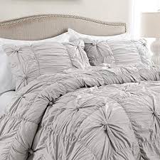 Lush decor lush decor comforter sets white white ruffle comforter set from zulily martha stewart. Lush Decor Light Gray Bella Comforter Set Shabby Chic Style Ruched 3 Piece Bedding With Pillow Shams Full Queen Farmhouse Goals