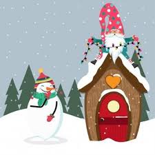 Carte De Noel Drole Avec Gome Et Bonhomme De Neige Cartes De Noel Droles Carte Joyeux Noel Belles Cartes De Noel