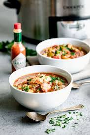 In frying pan w/ 1 t fat free butter saute diced chicken then add to crock pot. Slow Cooker Gumbo With Chicken Healthy Seasonal Recipes