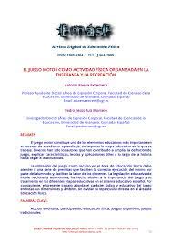 .﻿juegos organizados se 38 44 juego. Pdf El Juego Motor Como Actividad Fisica Organizada En La Ensenanza Y La Recreacion