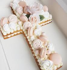 Stephanie Knorzer On Instagram Numbercake Tartcake Macarons Crosscake Cross Communion Commu Cake Lettering Baptism Cross Cake Monogram Cake