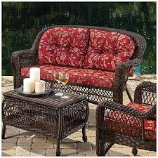 99 39 Wilson Fisher Savannah Resin Wicker Cushioned Sofa At Big Lots Clearance Patio Furniture Cushions On Sofa Big Lots Patio Furniture