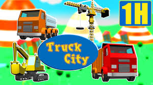 Tractopelle Camion Benne Grue Train Truck City Compilation Des Camions De Construction Youtube