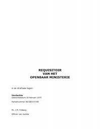 25 jaar geleden werden twee mannen onterecht veroordeeld in de puttense moordzaak. Requisitoir Puttense Moordzaak Openbaar Ministerie