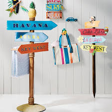 Aloha beaches tropical sunset typography quote wooden box sign. Diy How To Make A Beach Directional Sign