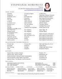 resume of long island opera singer