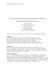 Pdf No Pain No Gain Social Demographic Correlates And Identity Consequences Of Interpreting Experienced Difficulty As Importance