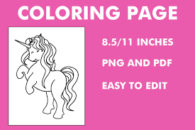 Download Adorable Unicorn Coloring Page Kdp Graphic By Kdp Interior Design Creative Fabrica