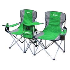 Gigatent Gigatent Sit Side By Side Double Folding Padded Camping Chair In Green Sbs003 The Home Depot Outdoor Chairs Camping Chairs Camping Chair