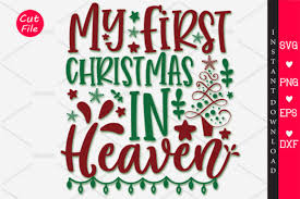 Download My First Christmas In Heaven Graphic By Orindesign Creative Fabrica PSD Mockup Templates