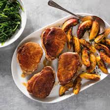 Serve tender and flavourful pork chops every time with our tips and recipe ideas. Pan Seared Thick Cut Boneless Pork Chops With Apples And Spinach Cook S Country