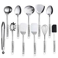 Check spelling or type a new query. Amazon Com Maphyton Stainless Steel Utensils 11 Pieces Kitchen Utensil Set For Cooking With Spatula Stainless Steel Utensils Utensil Set Kitchen Utensil Set