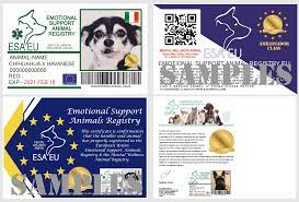 Emotional Support Animals Eu Registry