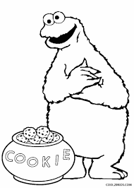 It is known that it has a mother, a younger sister, and a cousin of identical design (which ironically does not like biscuits), which every share their distinctive navy blue skin and googly eyes. Printable Cookie Monster Coloring Pages For Kids