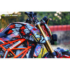 Ktm 200 duke has tubeless tyre and alloy wheels. Buy Cr Decals Ktm Duke 200 390 Redindian Edition Sticker Kit Duke 200 390 For Bike 10 Inches 25 4 Cm Online Get 47 Off