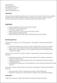 Learn why they stand out, and create your own with our killer cover letter templates. Business Development Associate Resume Template Mpr