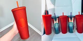 Mother's day 2020 quarantined coffee mug cup drink water. Starbucks Is Selling A Matte Red Studded Tumbler This Holiday