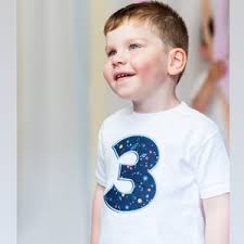 Liberty Dusty Blue Birthday Number T-shirt