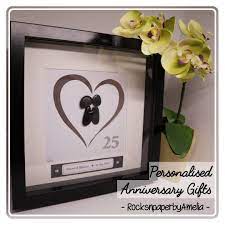 Personalised 25th Wedding Anniversary Present Silver Anniversary Gift 25 Years Together Pebble Art Picture Handmade To Order In Ireland Silver Anniversary Gifts Wedding Anniversary Presents Anniversary Gifts
