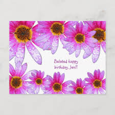 Top of the happy birthday quotes with images for flowers positive energy for happy birthday. Floral Belated Birthday Cards Zazzle