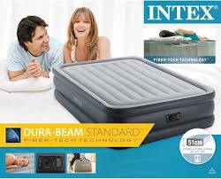 Intex 22 full air mattress. Intex Luchtbed Comfort Pluche Queensize 203x152x51cm 64140 Bol Com