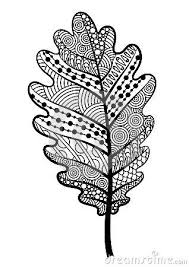 Libre pour usage commercial ✓ pas d'attribution requise ✓. Feuille Noire Et Blanche De Zentangle Du Chene D Arbre Zentangle Zentangle Art Creations D Automne