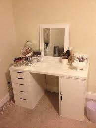 Diy Makeup Vanity Desk Set Up Alex Ikea Hack Vanity Girl Hollywood And More Make Up Desk Vanity Diy Makeup Vanity Ikea Vanity