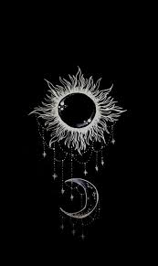 Black And White Desktop Wallpaper Moon Sun And Moon Throw Pillow By Emcreative Cover 16 X 16 With Pillow Insert Indoor In 2020 Witchy Wallpaper Black Aesthetic Wallpaper Moon Art