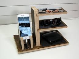 Charging Station Organizer Single Phone And Valet Charging Station Organizer Wood Docking Station Wood Diy