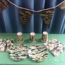 New collection of army, military, navy & air force party supplies & decorations, tableware, party packs, hangings and much more for birthday and other celebrations at partybell.com. Greeting Cards Party Supply Hunting Hunter Military Camo Camoulage Streamer Banner Birthday Party Decoration Alp Prodavnica Rs