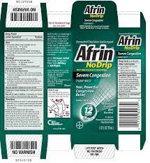 The afrin no drip severe congestion pump mist nasal spray is a life saver! Buy Afrin No Drip Oxymetazoline Hydrochloride Severe Congestion 0 05 G 100ml Bayer Healthcare Llc
