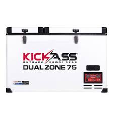 Kickass Dual Zone 75l Portable 12v Camping Fridge Freezer