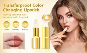 Amazon.com : Transferproof Color Changing Lipstick, Gold Crystal Ph  Lipstick Color Changing Lipsticks for Women Girls, Temperature Change  Moisturizer,Long Lasting 24 Hours Moisturizing Glossy Shine Lip Gloss(2Pcs)  : Beauty & Personal Care