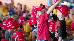 The actual mascot at swans home games is still known as cygie. Become Sydney Swans Mascot For Challenge Game Daily Telegraph