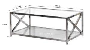 If you plan on using it in one spot, the wheels can easily be. S K Modern Art Coffee Table Pure Stainless Steel With Glass 48 X 24 X 18 Inch Design 8 Amazon In Home Kitchen
