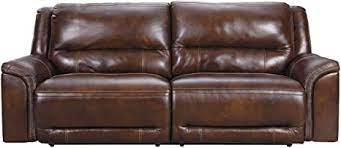 Carl demonstrates this amazing triple power reclining sofa. Amazon Com Signature Design By Ashley Catanzaro Leather 2 Seat Dual Sided Power Reclining Sofa With Usb Port Brown Furniture Decor