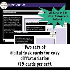 Confidence Interval Z Scores Digital Task Card Activity Task Card Activities Task Cards Confidence Interval