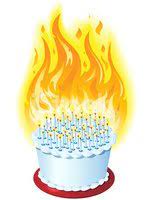 Fire truck cake this cake was made to accompany my other fire truck cake for the birthday boy's family to eat on his actual birthday. Birthday Cake On Fire Clipart Images High Res Premium Images