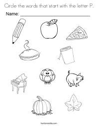 Circle The Words That Start With The Letter P Coloring Page Letter A Coloring Pages Coloring Pages Inspirational Abc Coloring Pages