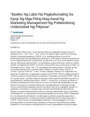 Paynal Na Bitch Docx Mainstreaming Original Pilipino Music Ni Anjeline Dios Rrl Buod Ang Mga Pilipinong Nagtatrabaho Sa Ibang Bansa Ay Hindi Ibig Course Hero