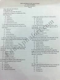 Uhs Pattern Anatomy Mcqs For 1st Year Mbbs Educational Blog Anatomy Medical Student Humor Exam Papers