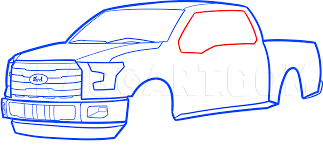 Ford pickup truck coloring pages. How To Draw An F 150 Ford Pickup Truck Coloring Page Trace Drawing