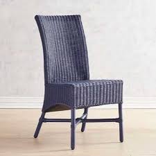 Navy Blue Parsons Chairs Extraordinary Warna Navy Rattan Dining Chair Bistro Chairs Chair Rattan Dining Chairs