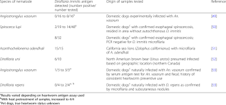 How do you test for heartworm. Nematodes Known Or Suspected To Induce False Positive Results In Canine Download Table