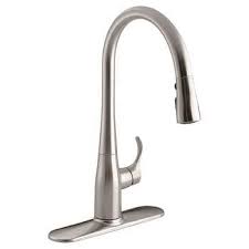 Installing a kitchen faucet can be a relatively easy project for an experienced do‐it‐yourselfer. Kohler Simplice Pulldown Kitchen Faucet