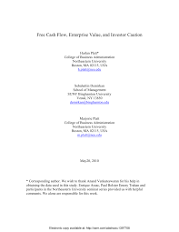 Fully dilute share count already takes into account options and warrants at the money. you don't need to make any further adjustments. Pdf Free Cash Flow Enterprise Value And Investor Caution
